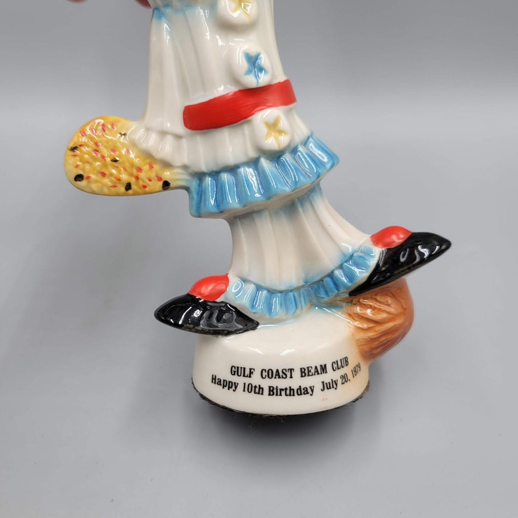 VtgJim Beam Regal China Clown Blue Balloon Decanter 1980 NE Beam Club Foxie