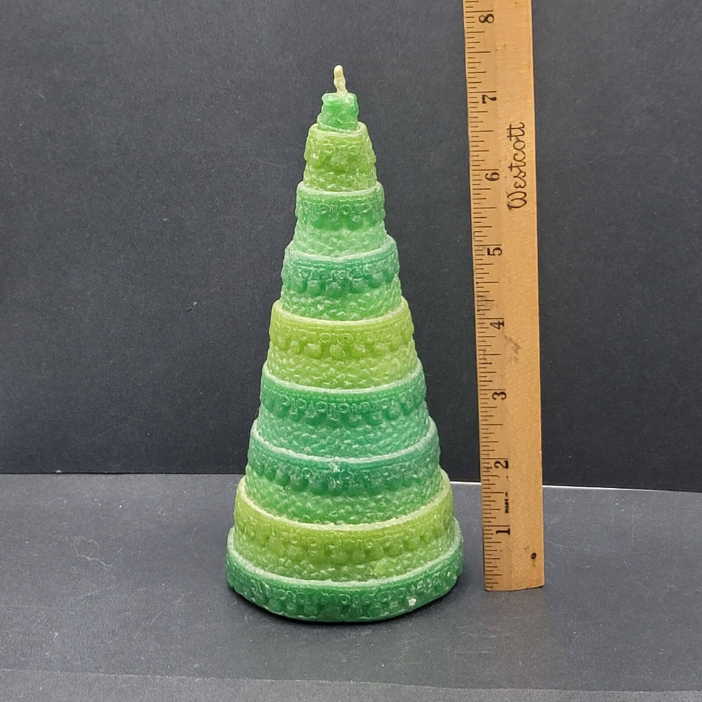 Vintage Hallmark Christmas Tree Candle Green Unused 7" New Old Stock