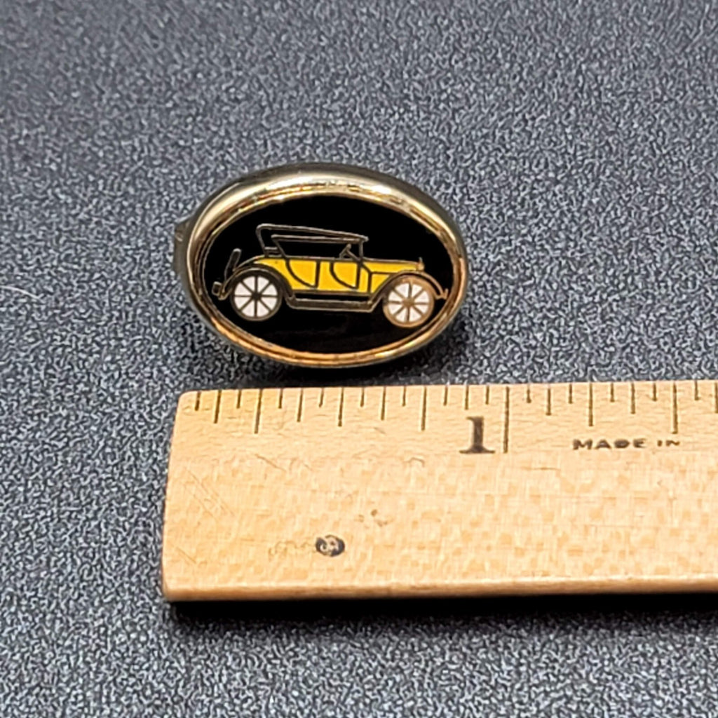 Vintage Swank Tie Clip Clasp Classic Car Cloisonne Enamel 1"