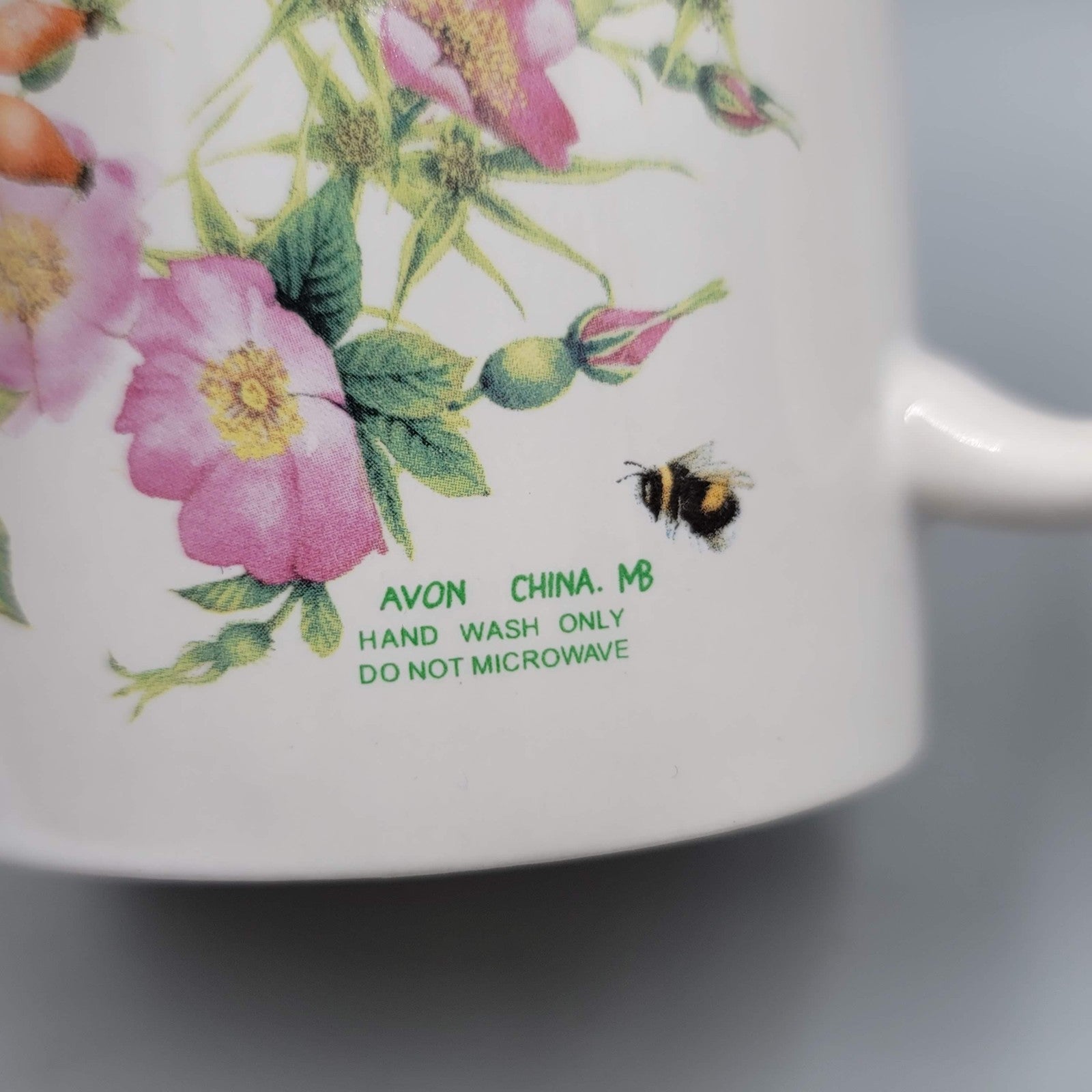 Vintage Avon Wildflower Friendship Coffee Mug 1999 Butterfly Floral Ceramic