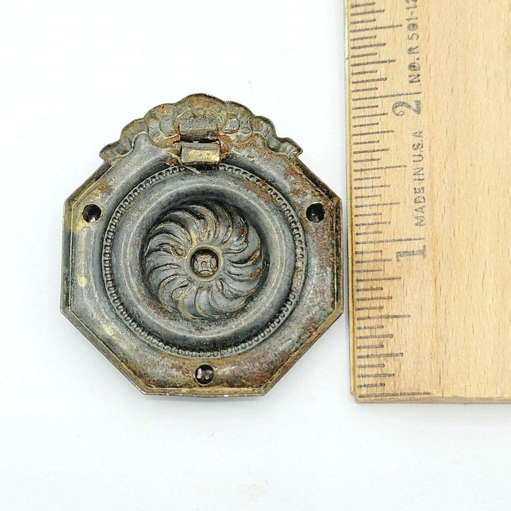 Vintage Steel Drawer Pull Handle Salvage Hardware SINGLE ONLY 1 3/4" x 2"