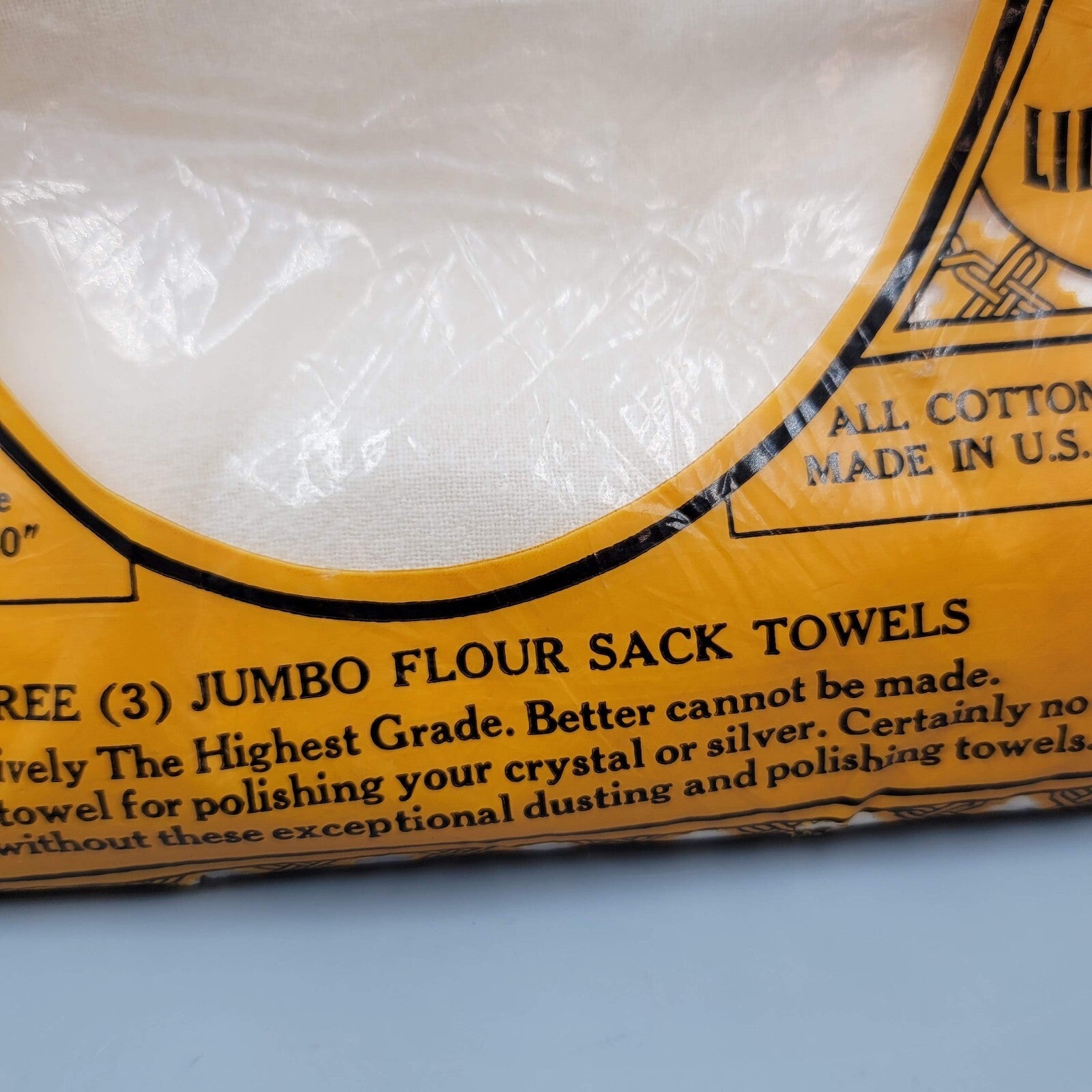 Vintage The Kitchen Works Flour Sack Towels Lot of 3 New Old Stock Sealed Prop