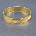 Vintage Bangle Bracelet Gold Plated Etch Design 8" x 1/2"