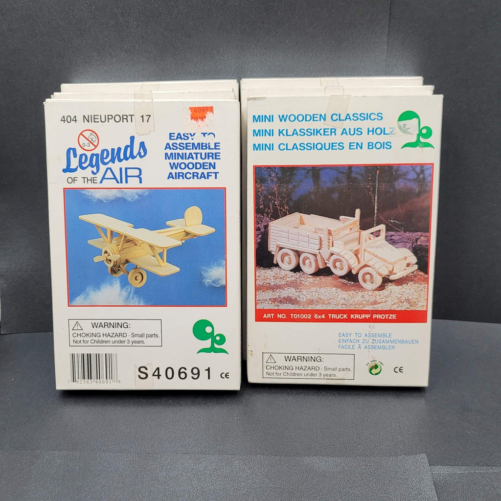 Legends of the Air Balsa wood 3 D models aircraft Complete set of 6 kits New