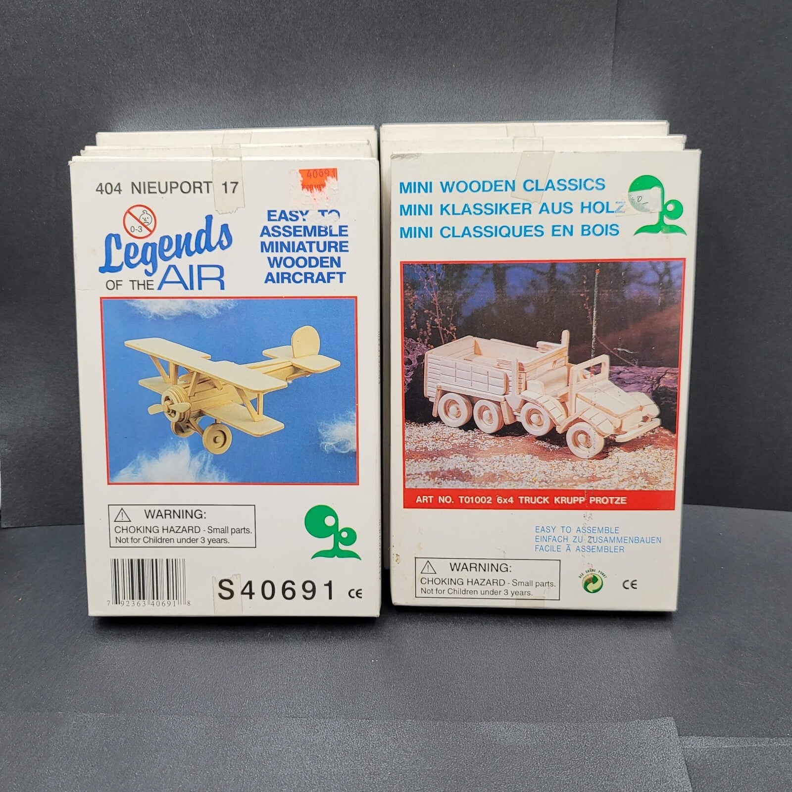 Legends of the Air Balsa wood 3 D models aircraft Complete set of 6 kits New