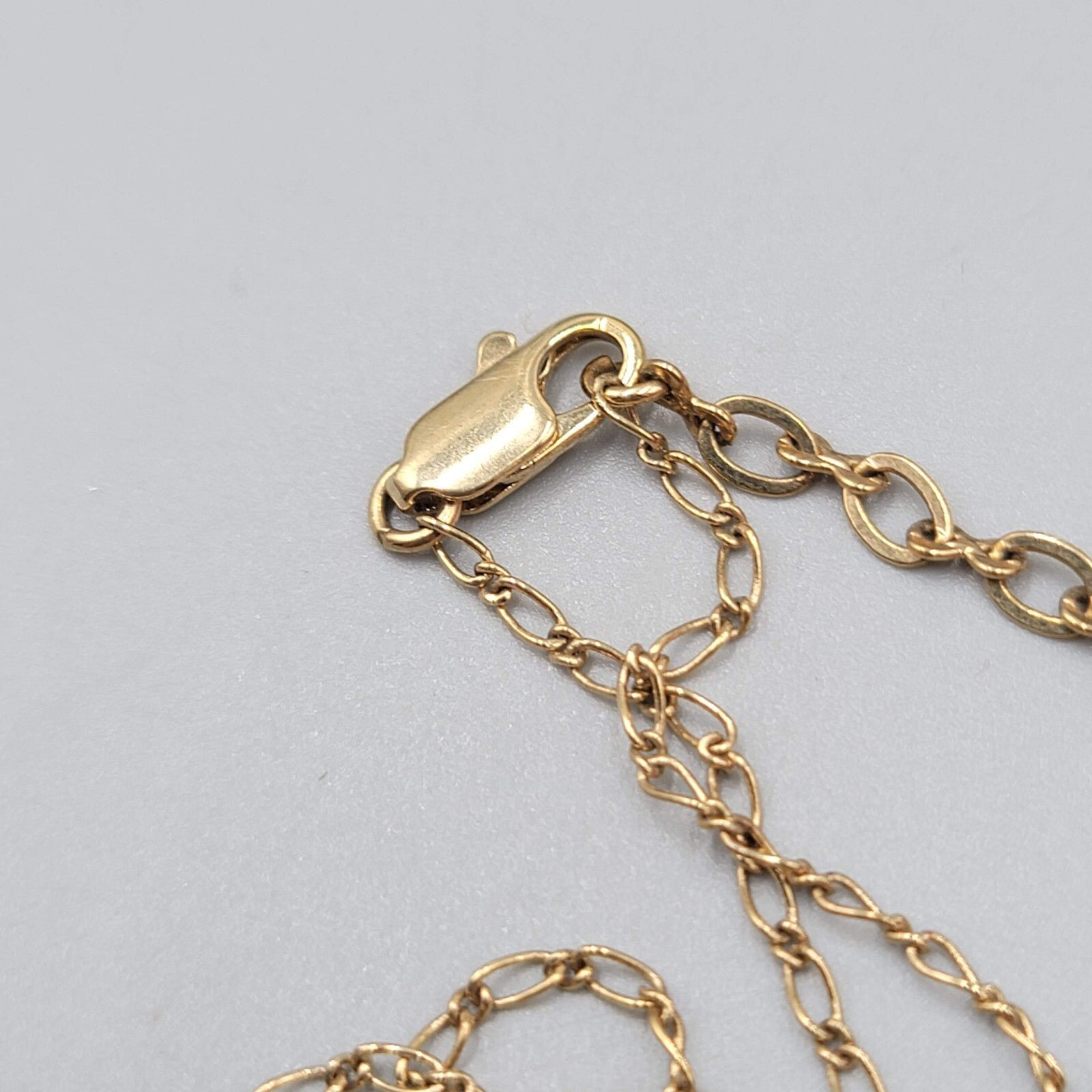 Nygard Tigers Eye Bead Necklace Gold tone Chain 16"-18"