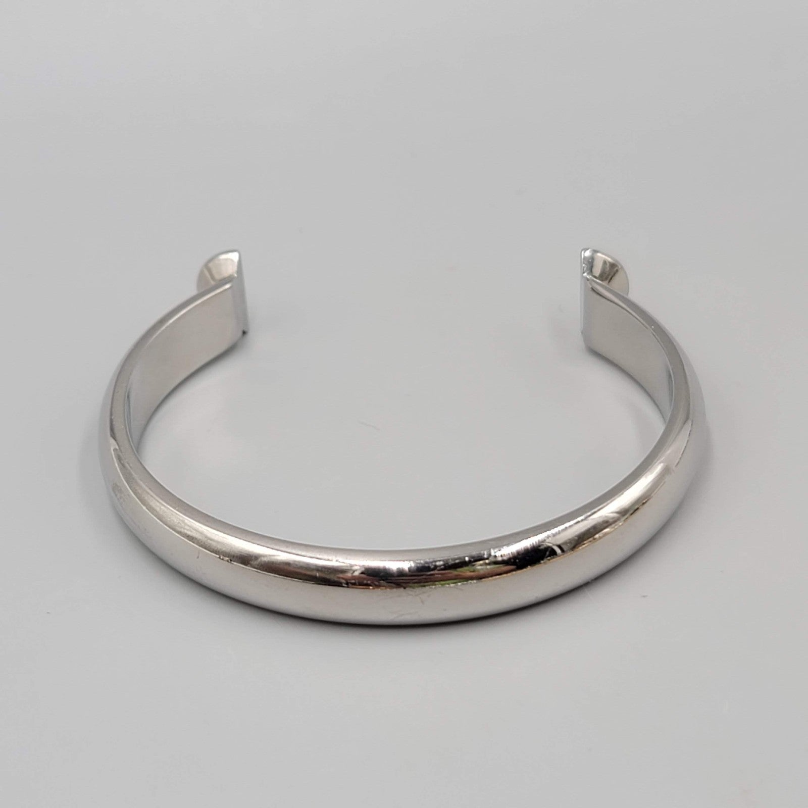ASHLEY BRIDGET SILVER TONE OPEN CUFF BRACELET