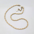 Vintage Ellen Tracy Mesh Chain Necklace Gold tone 18 in