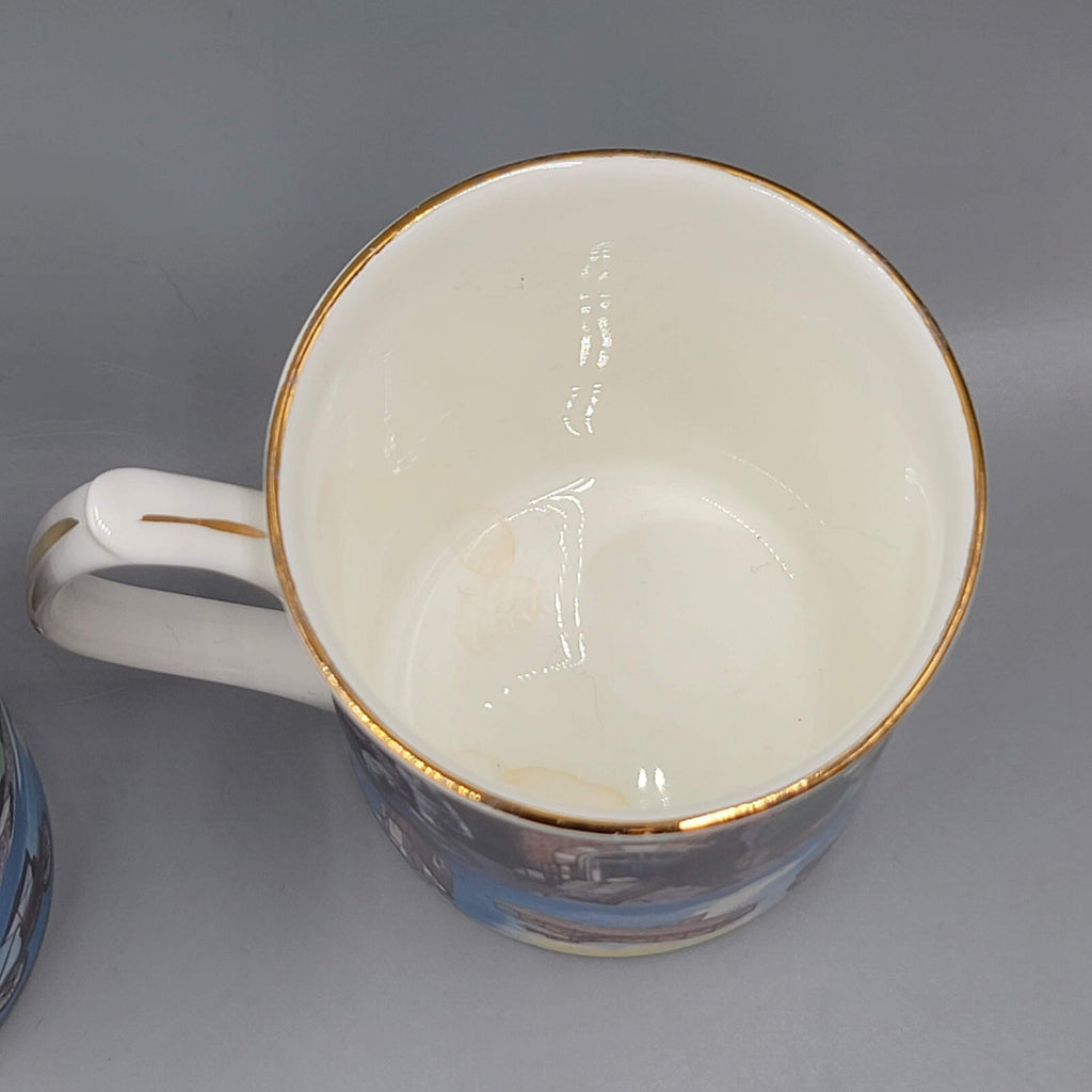Royal Crown Duchy Transportation Communications Coffee Mug Tea Cup Set of 2