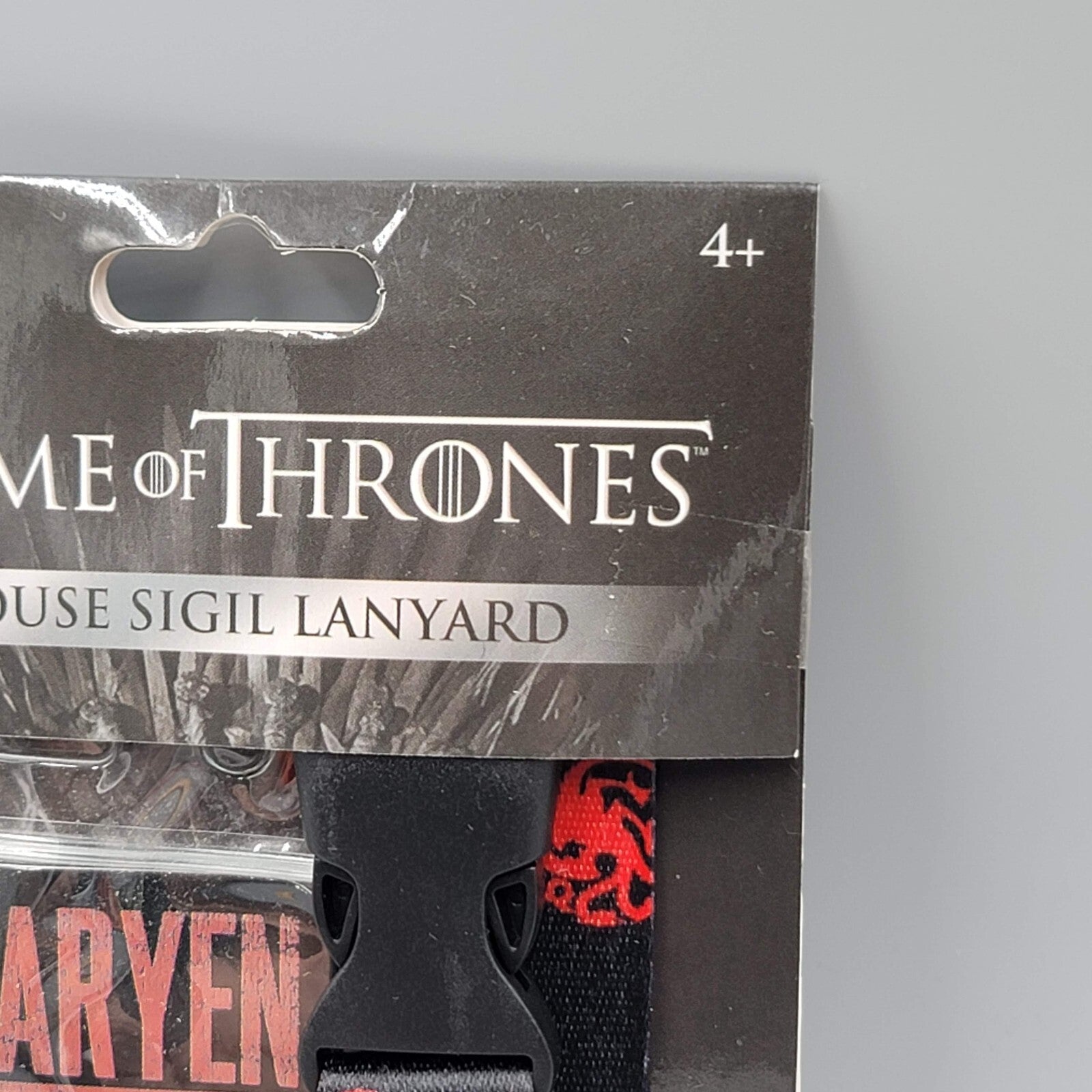 Game of Thrones Lanyard Targaryen ID Badge Holder House of the Dragon Black Red