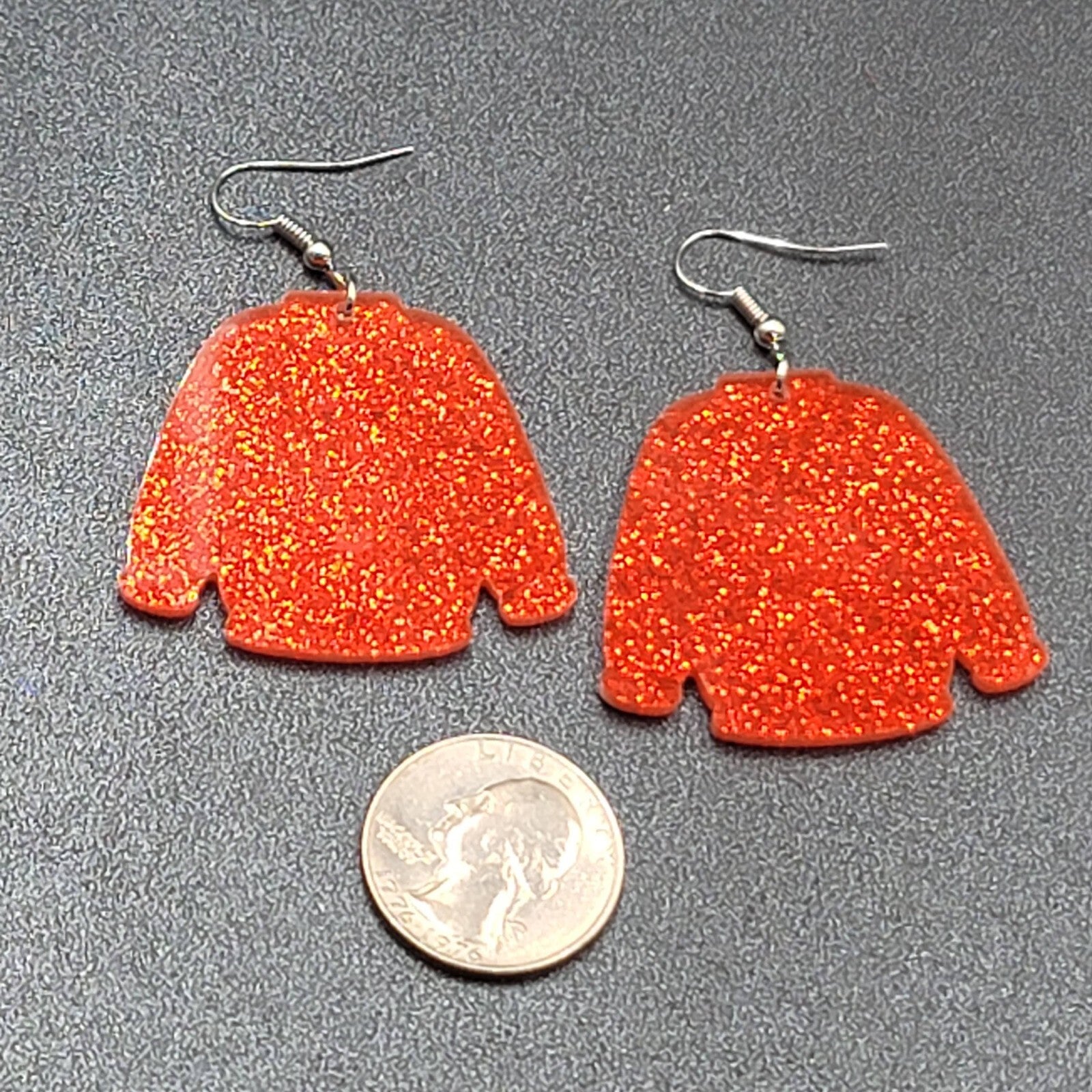 New Pierced Earrings Ugly Christmas Sweater Reindeer Dangle 1.5"