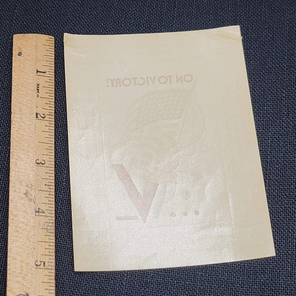 National Poster Stamp Soc. 1942 "On to Victory" Patriotic sheetlet