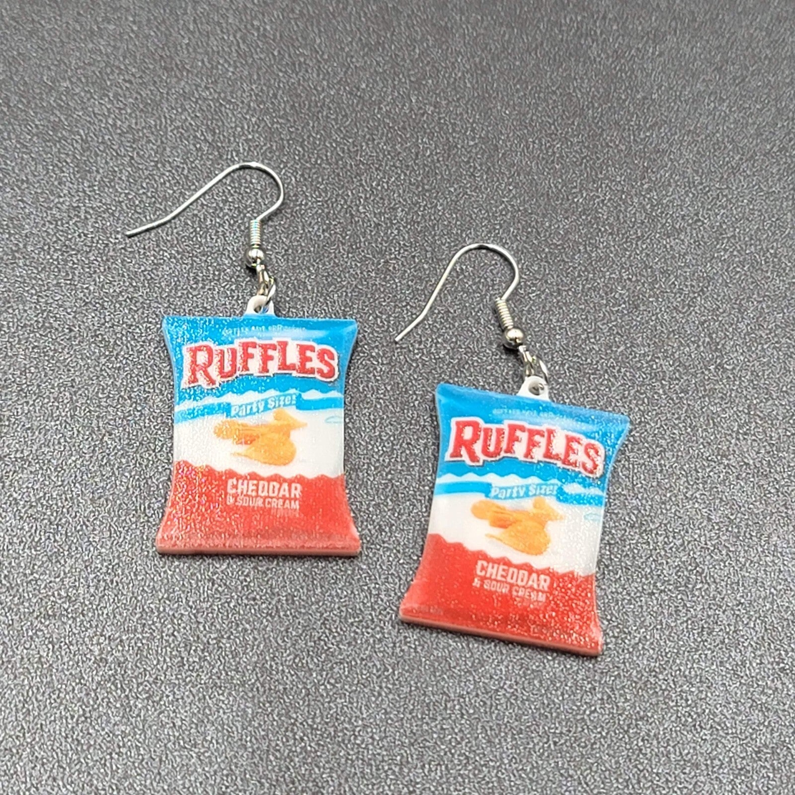 Pierced Earrings Ruffles Cheddar Sour Cream 1.25"