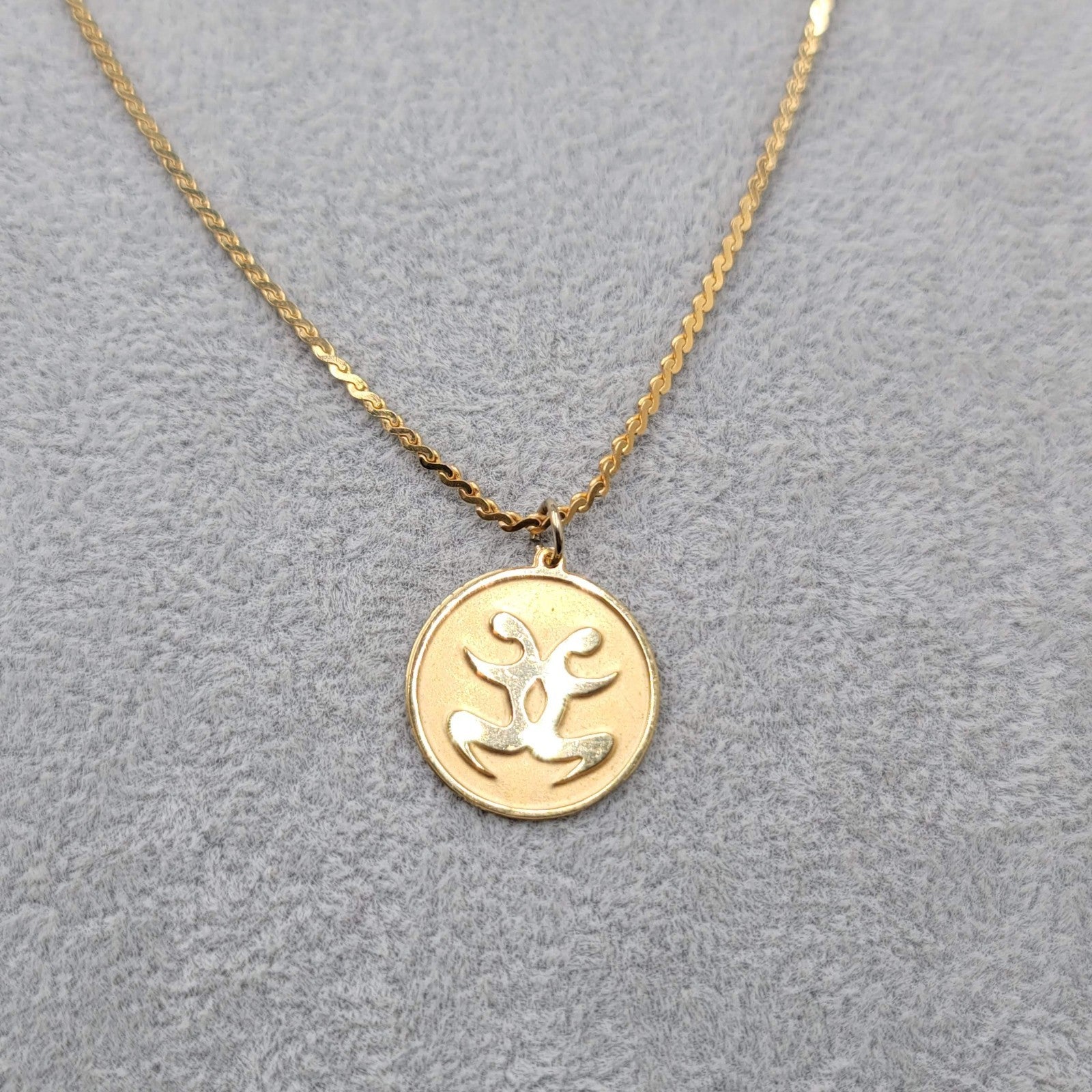 Vintage Accents by Hallmark GEMINI Necklace Gold tone Zodiac Long 24 in