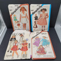 Vtg Cinderella Simplicity Sewing 4 Patterns Dress 6511 5354 8855 Girls Sizes 3-6