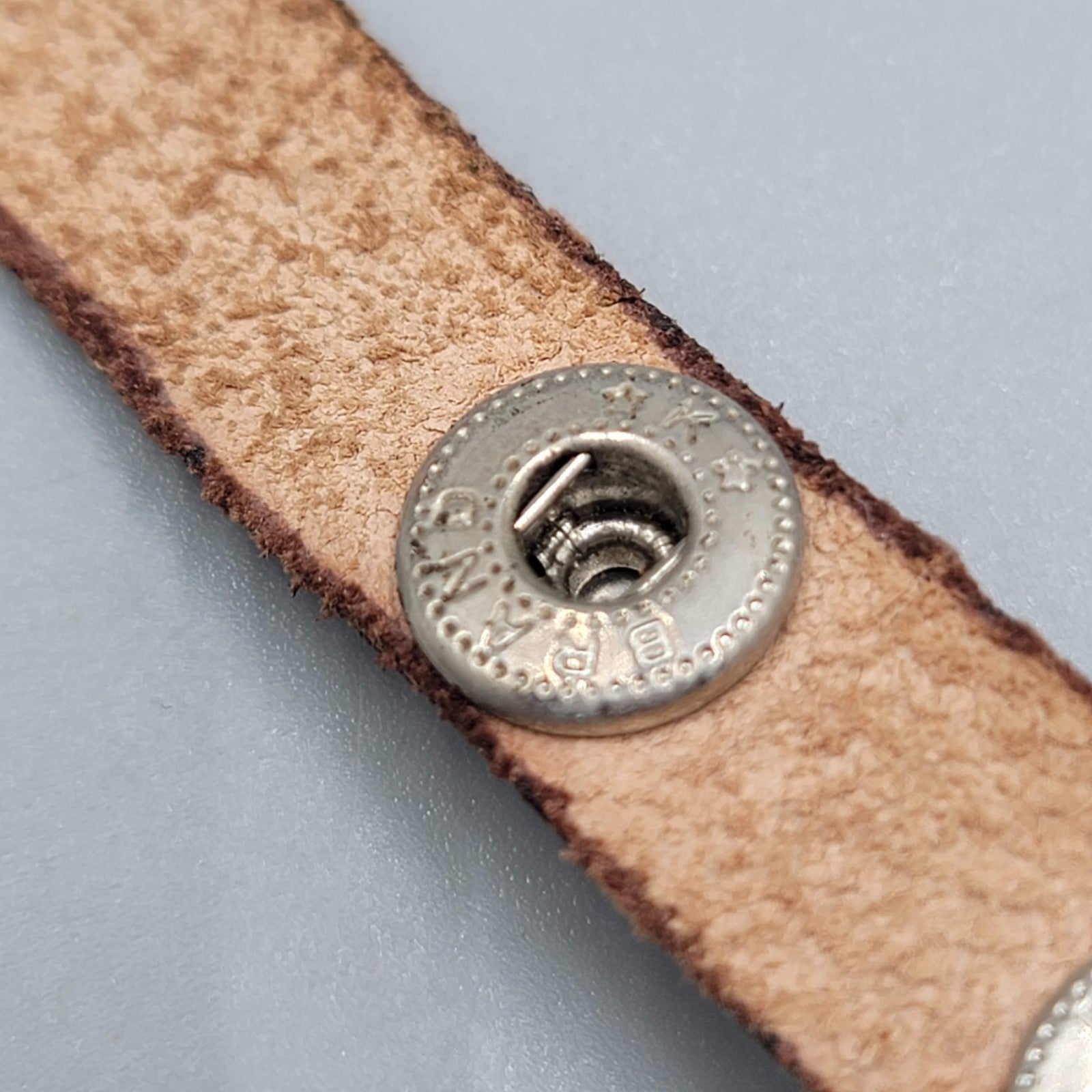 Brown Leather Sea Turtle Bracelet Engraved Snap Closure Small
