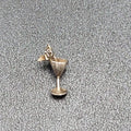 Vintage Tie Tack Lapel Pin Golf Flag Martini Silver tone 5/8"