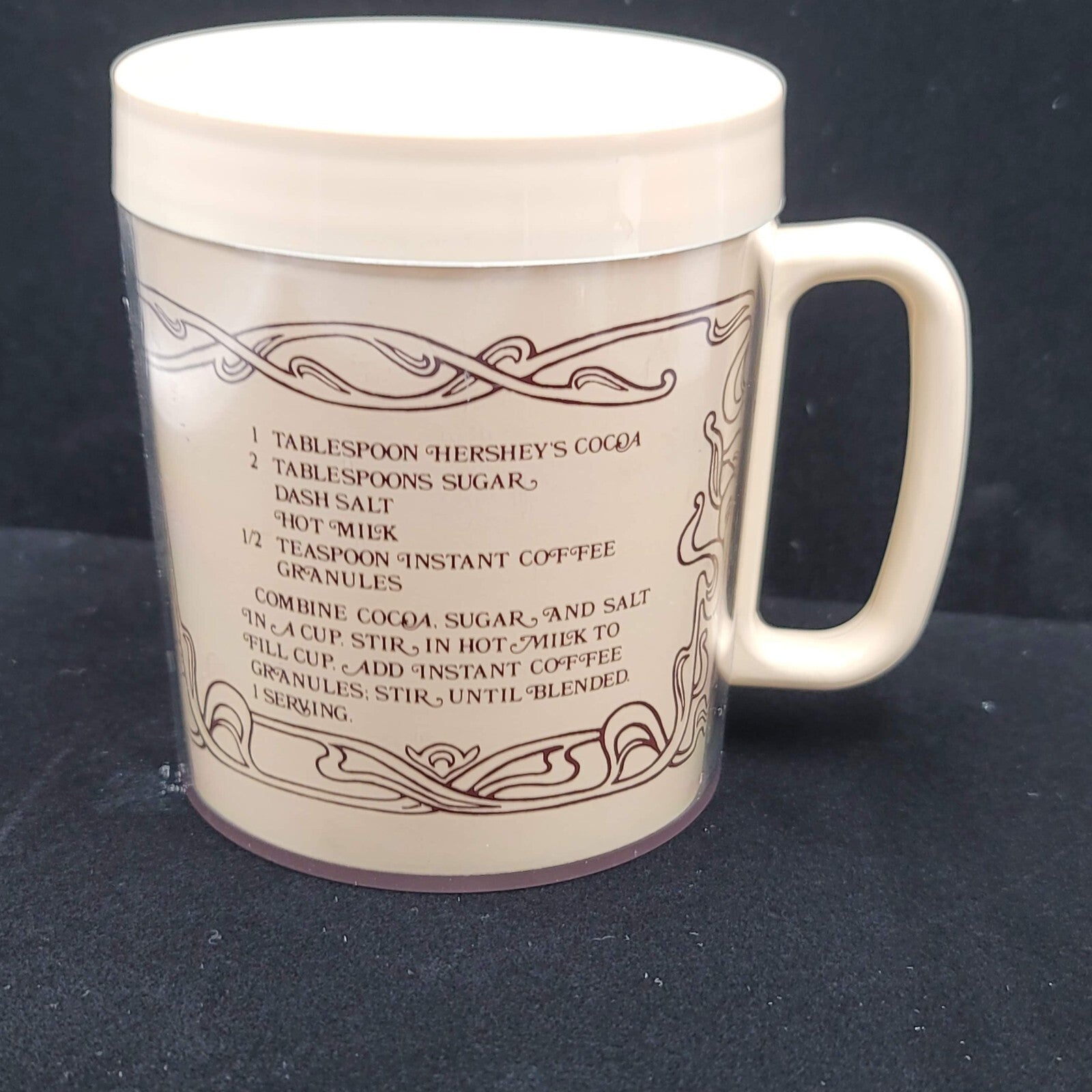 Vintage Royal Crest 1991 Hershey's Swiss Mocha Recipe Coffee Cocoa Mug Plastic