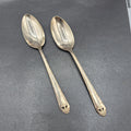 2 SOLID SERVING SPOONS HOLMES & EDWARDS  SILVERPLATE FLATWARE 8.25"