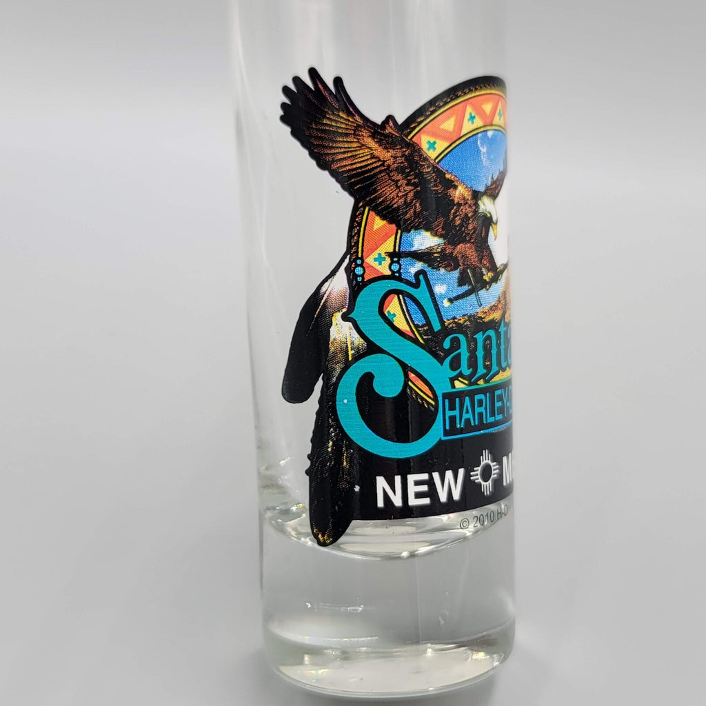 Santa Fe Harley Davidson New Mexico Tall Shot Glass Shooter 4 in