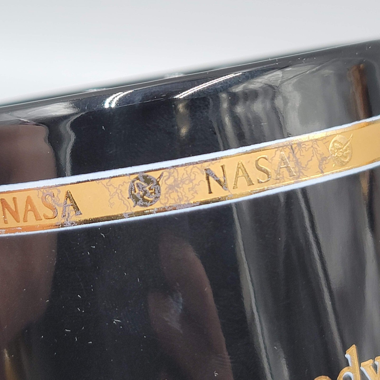 Apollo XIII Nasa 1970 Coffee Mug Cup Black Gold Vintage