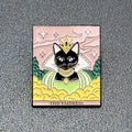 The Empress Tarot Card Black Cat Enamel Lapel Hat Pin 1 1/8"