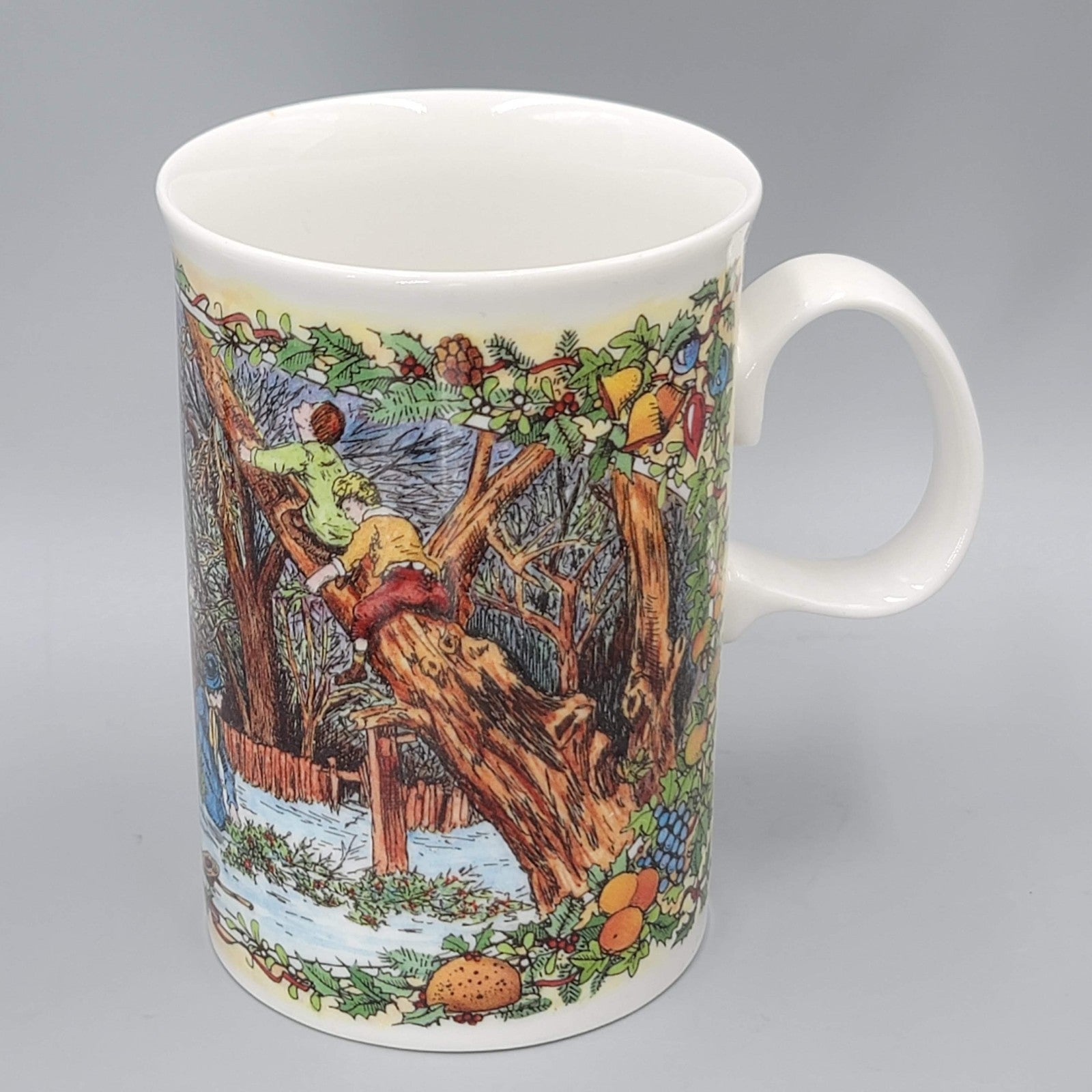 Gathering Mistletoe Stoneware Mug Dunoon Scotland Christmas Cheer Series