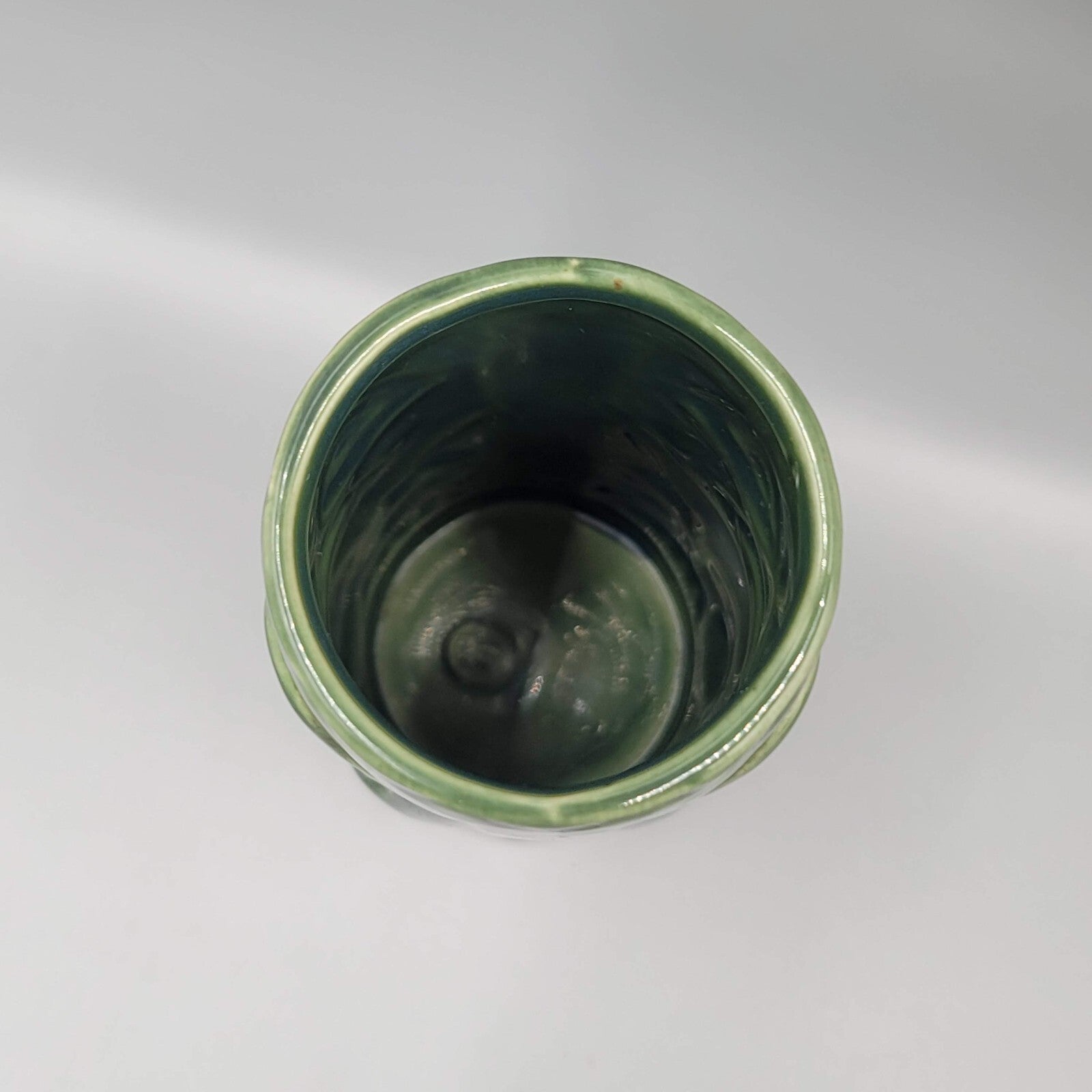 Shonfeld Rarotongan Tiki Mug Green Ceramic Barware Collectible 5.5 in