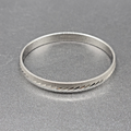 Vintage Monet Silver tone Bangle Bracelet L 2.75" diameter
