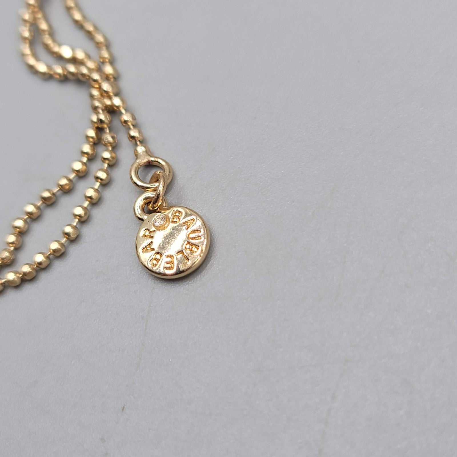 Baublebar Bow Pendant Necklace Gold tone Crystal Rhinestone 18"-20"