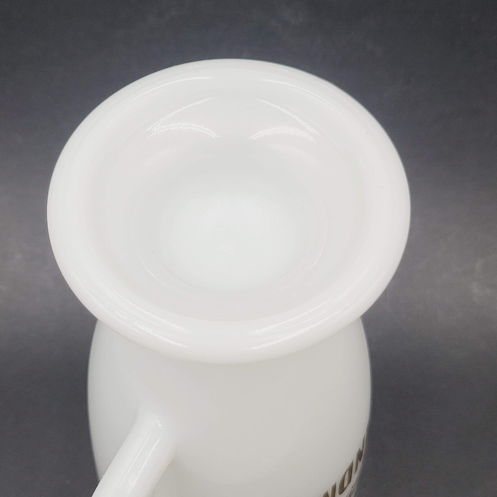 Vintage Disneyland Walt Disney Productions Gold Text Milk Glass Mug GRANDMA