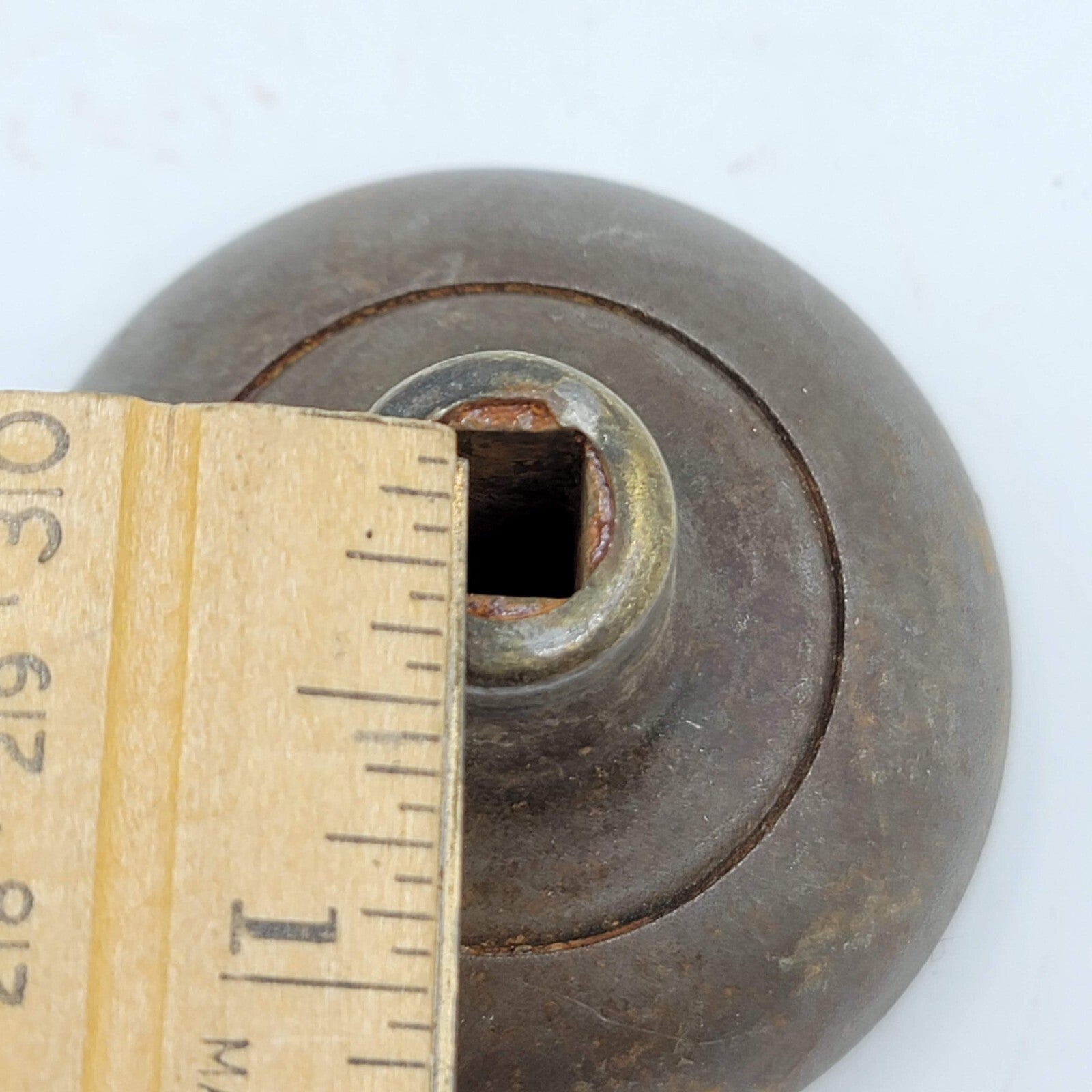 Single Vintage Steel Recessed Door Knob Reclaimed Salvage 2.25"