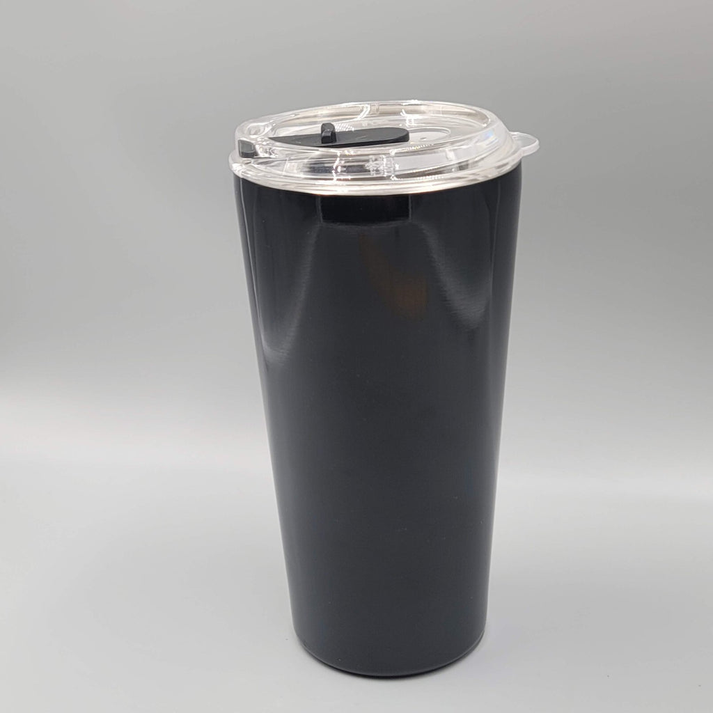 Starbucks Metal Tumbler Black Green Mermaid Logo Secure Sliding Top 18 oz