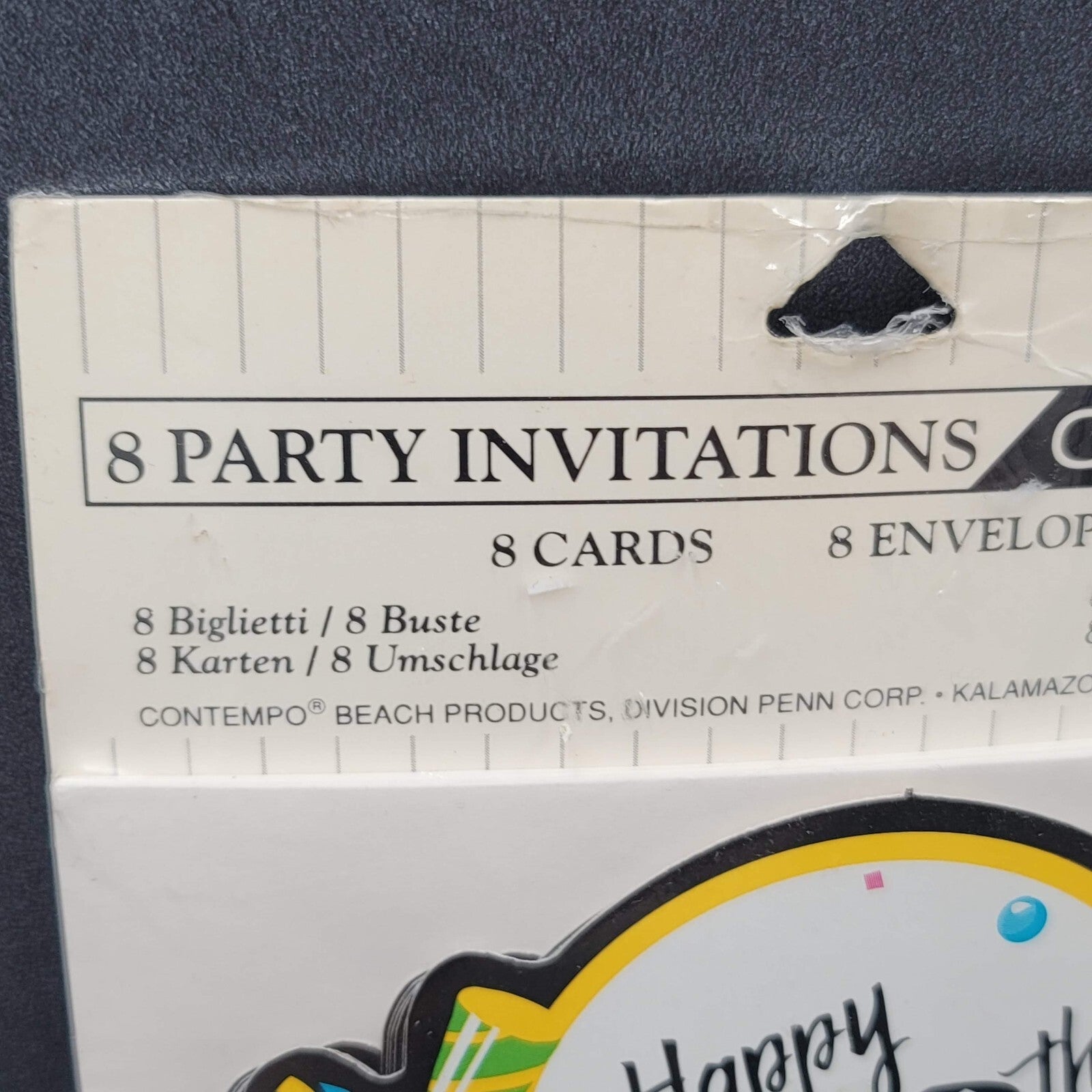 Vintage 100th Birthday Party Invitations New Old Stock Contempo Beach USA