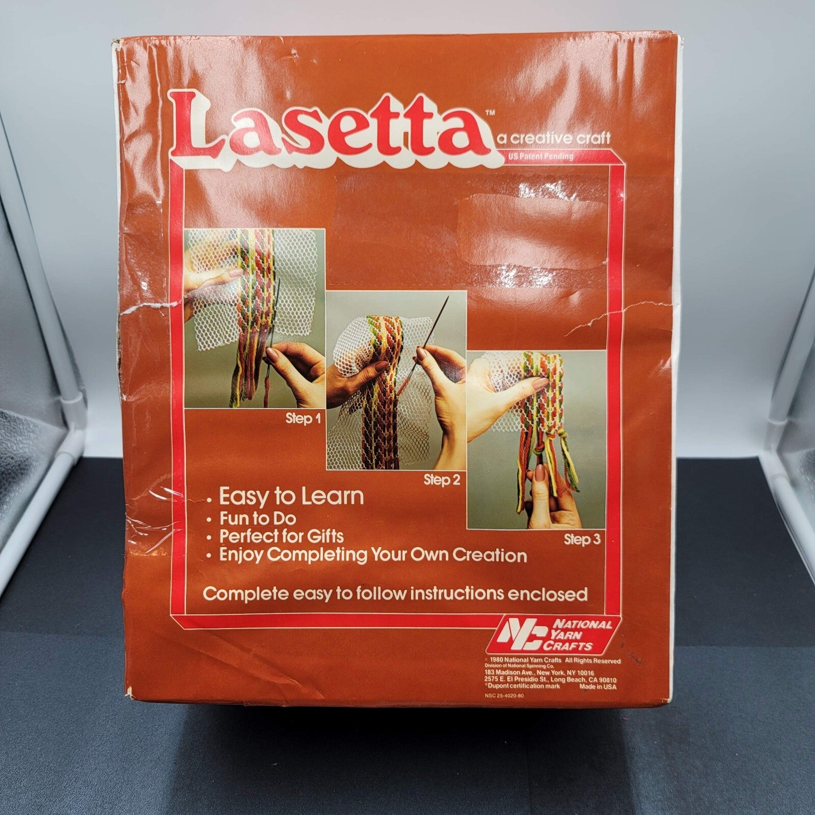 Vintage Lasetta Afghan Kit National Yarn Crafts NOS Fall Colors Complete Kit