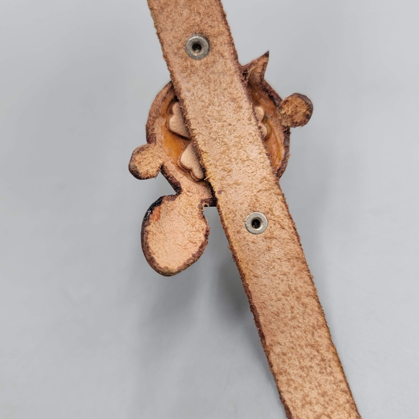 Brown Leather Sea Turtle Bracelet Engraved Snap Closure Small
