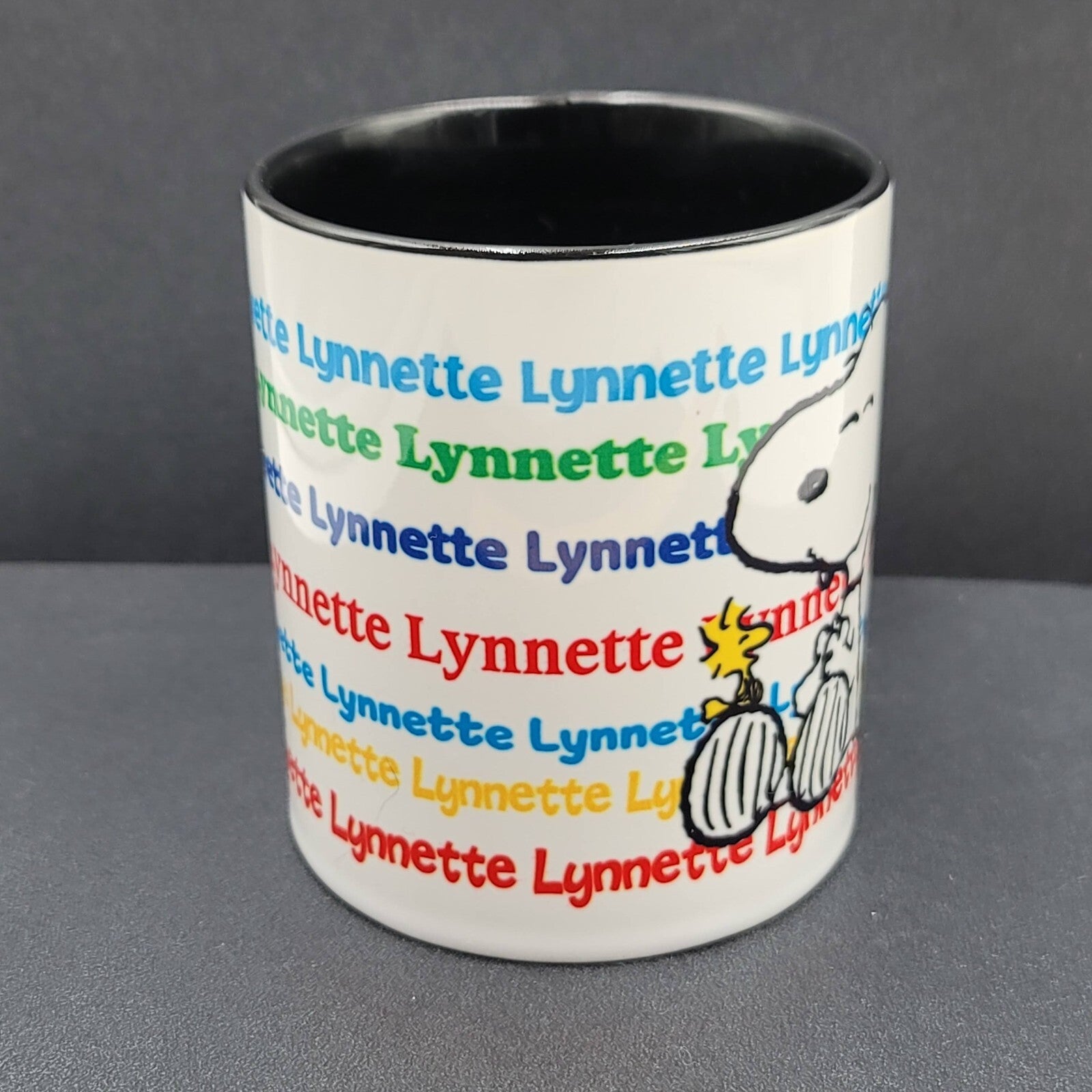 Snoopy Coffee Mug Personalized Name Lynette Peanuts Orca Coatings