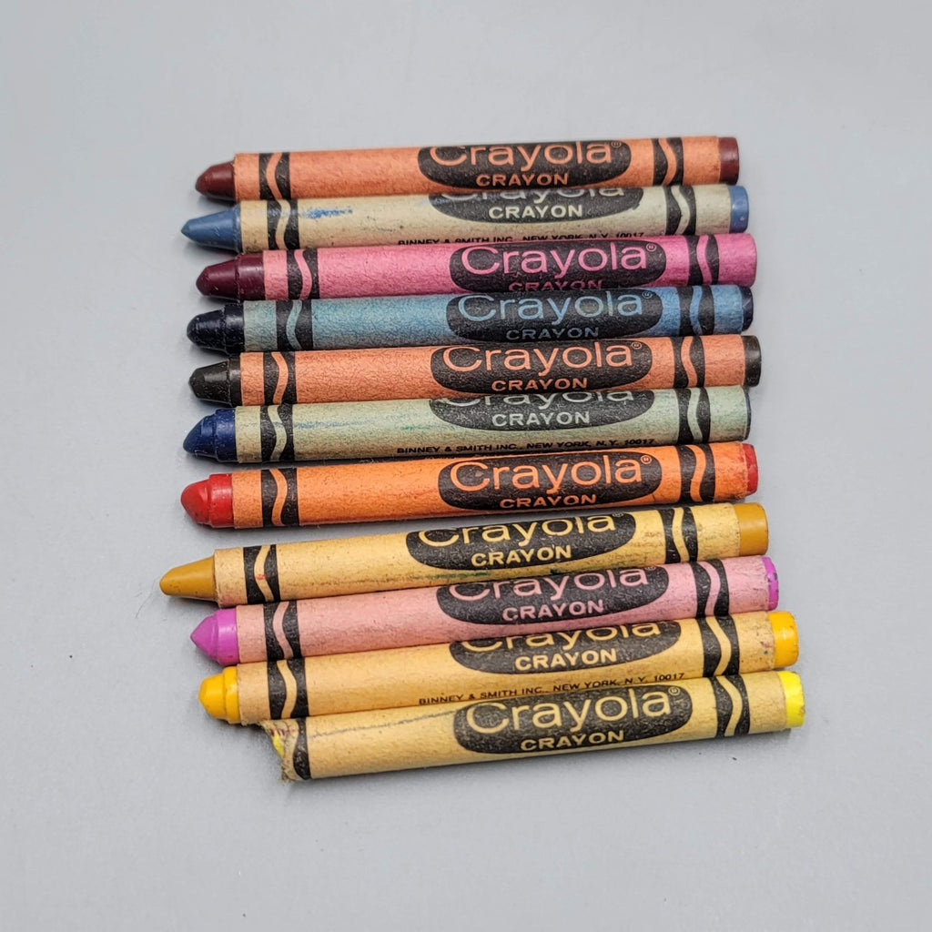 Binney & Smith Crayola Crayons 11 Vintage Rare Retired Indian Red USA Umber etc