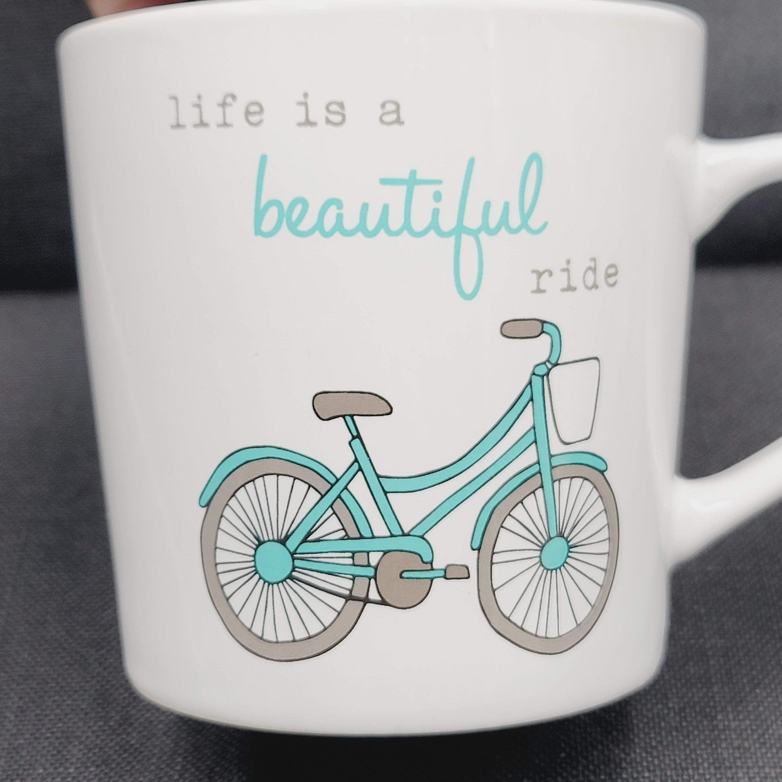 Life Is A Beautiful Ride Bicycle Coffee Mug Quote Ceramic Cup Love Your Mug