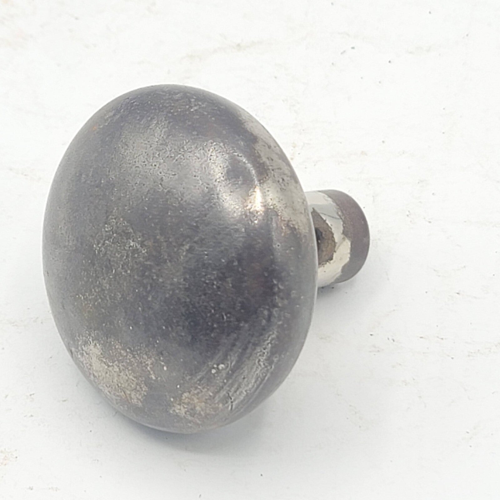 Single Vintage Smooth Steel Door Knob Reclaimed Salvage 2.25"   94k
