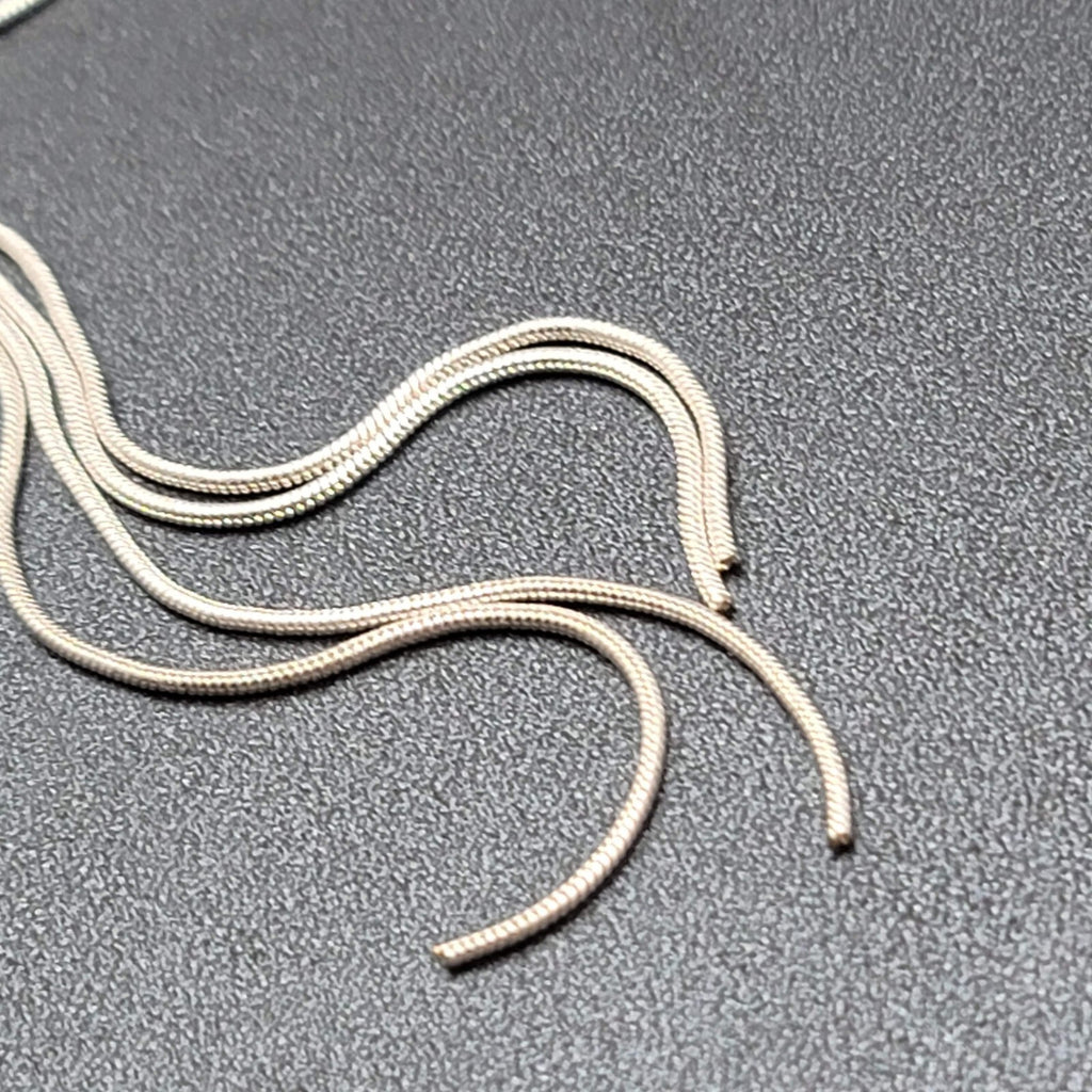 Long Snake Chain Knot Necklace Y Drop 34" - 38"