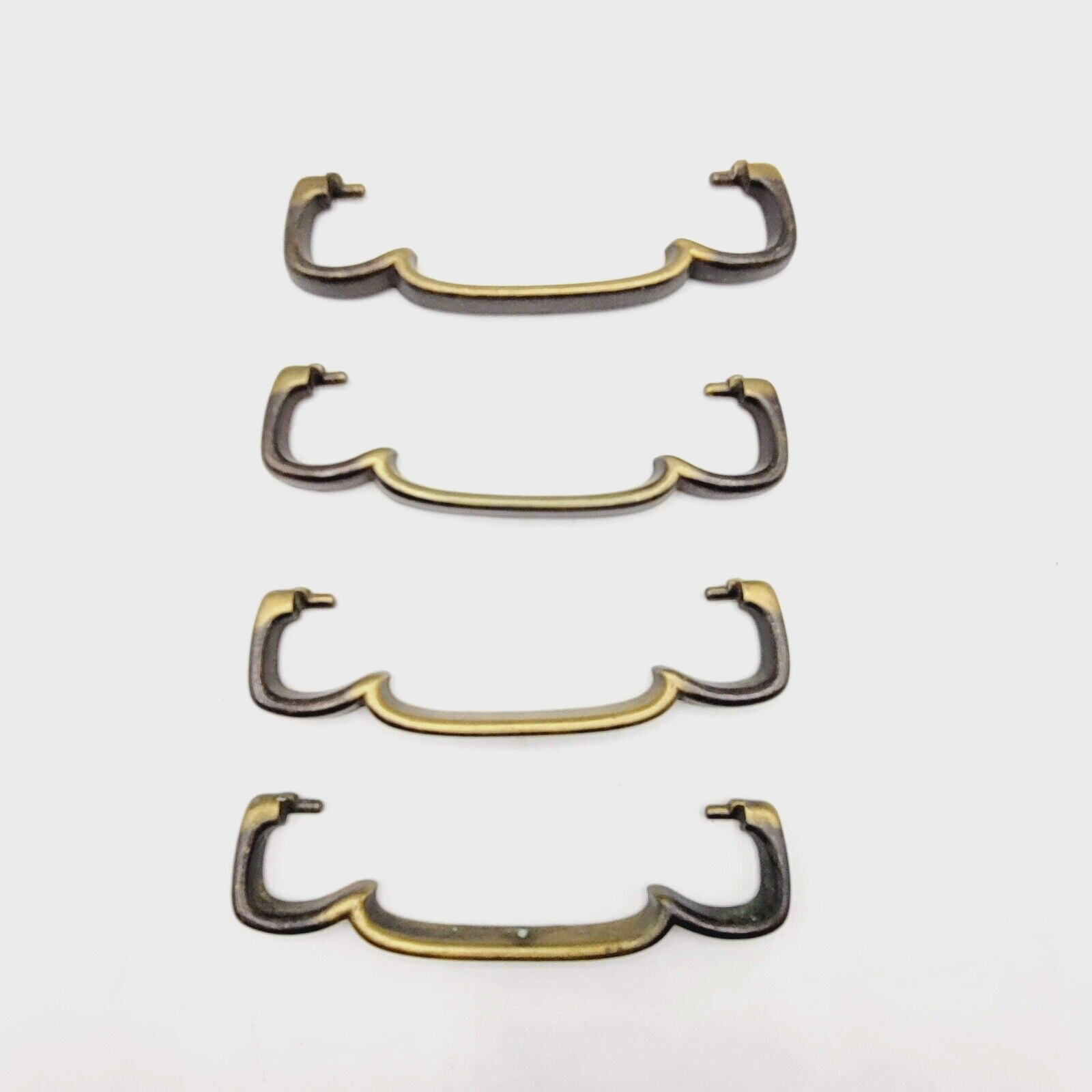 Vintage Single Brass Ornate Bail Pull for 4" Pull Handle Replacement Set of 4
