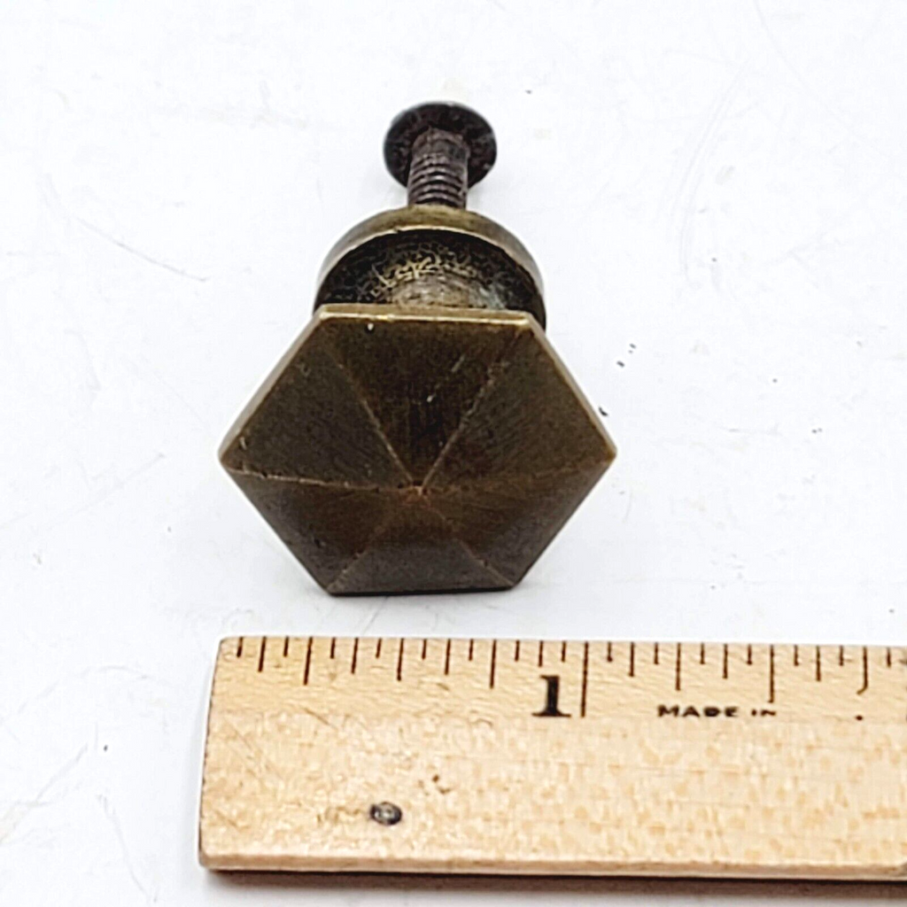 Vintage Drawer Pull Brass Salvage Hardware 1 1/8" SINGLE ONLY