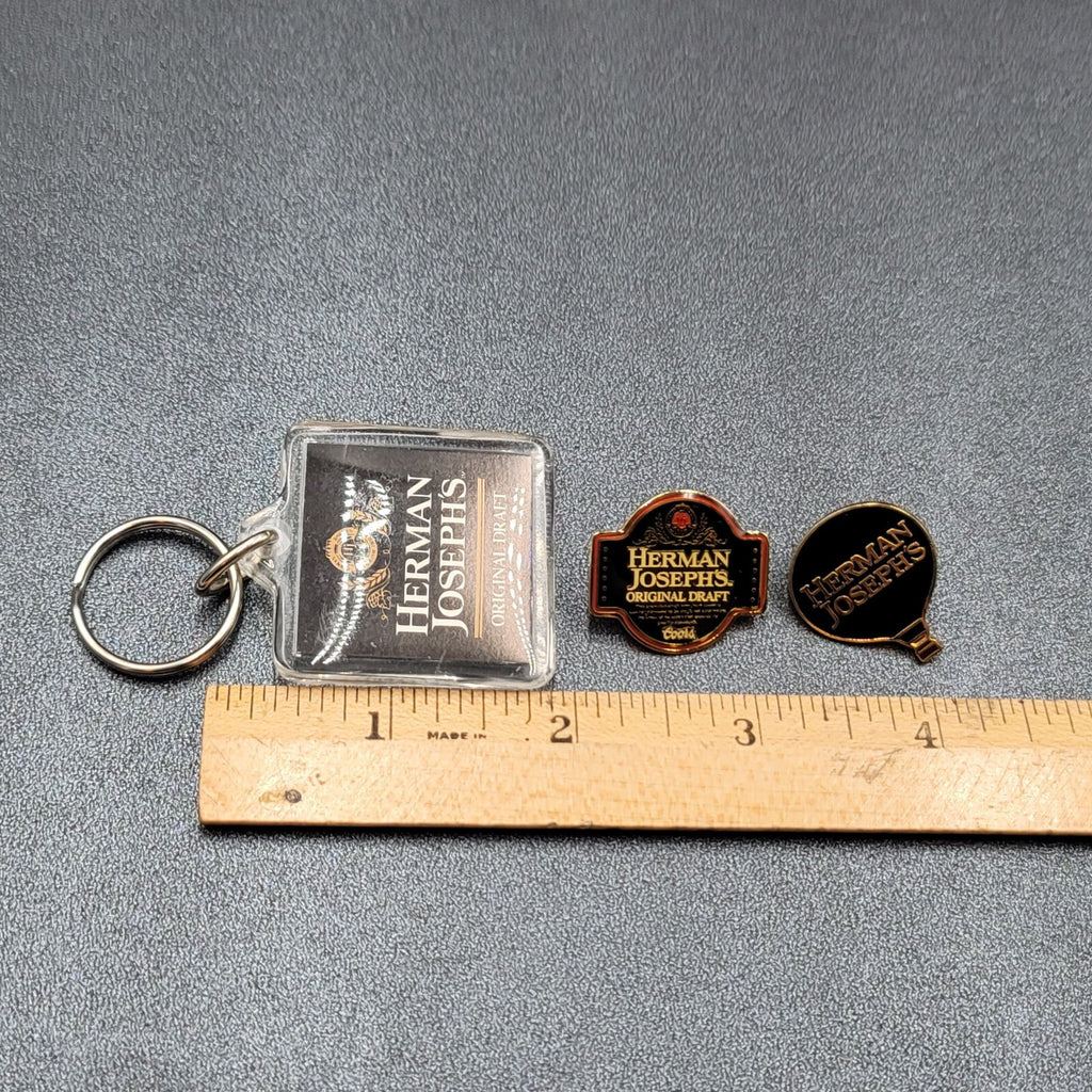 Herman Josephs By Coors Pin Special Premium Beer Pinback Lapel Hat Keychain Lot