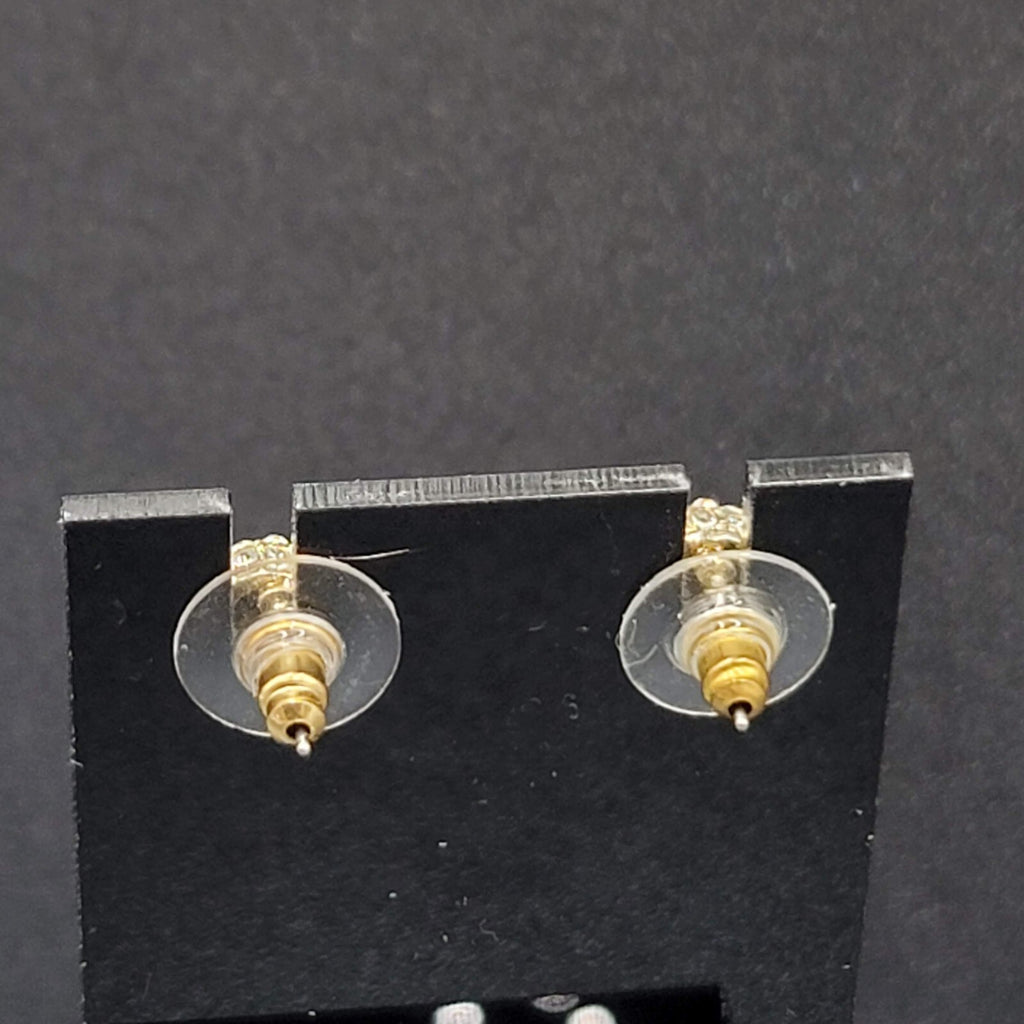 Pierced Earrings Imitation Pearl Crystal Rhinestone Drop 3/4"