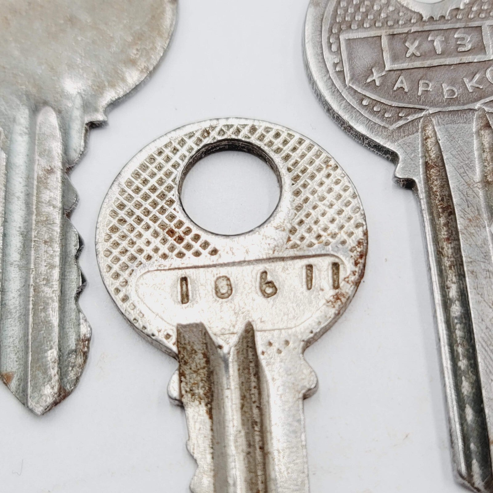 Vintage Key Lot of 6 Padlock Lock European Russian?