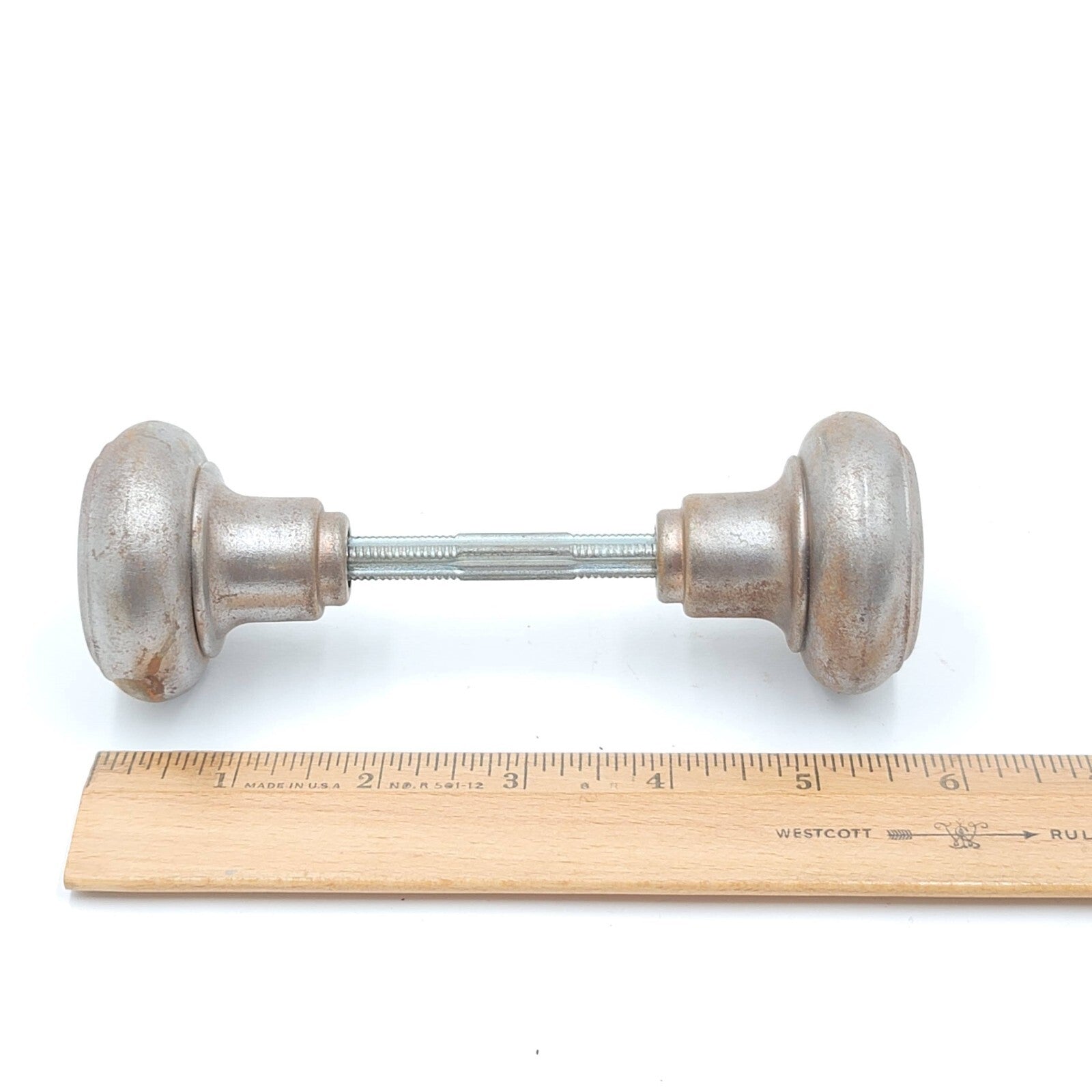 Vintage Door Knob Small Steel Closet Pantry 2" Set Salvage Reclaimed Hardware