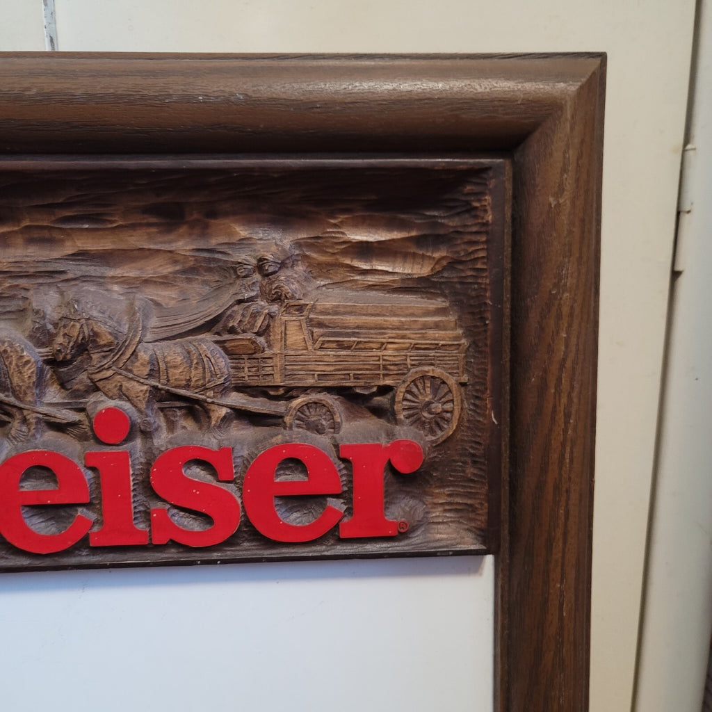Vintage 1986 Budweiser Dry Erase Message Board Wall Hanging 32x19 Man Cave