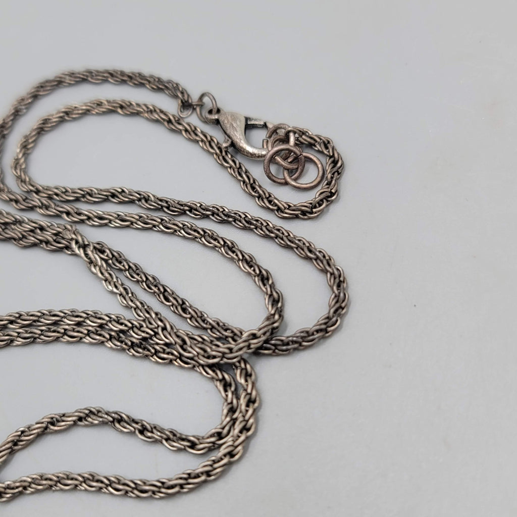 Articulated Owl Statement Long Necklace Silver tone Dangle 28"