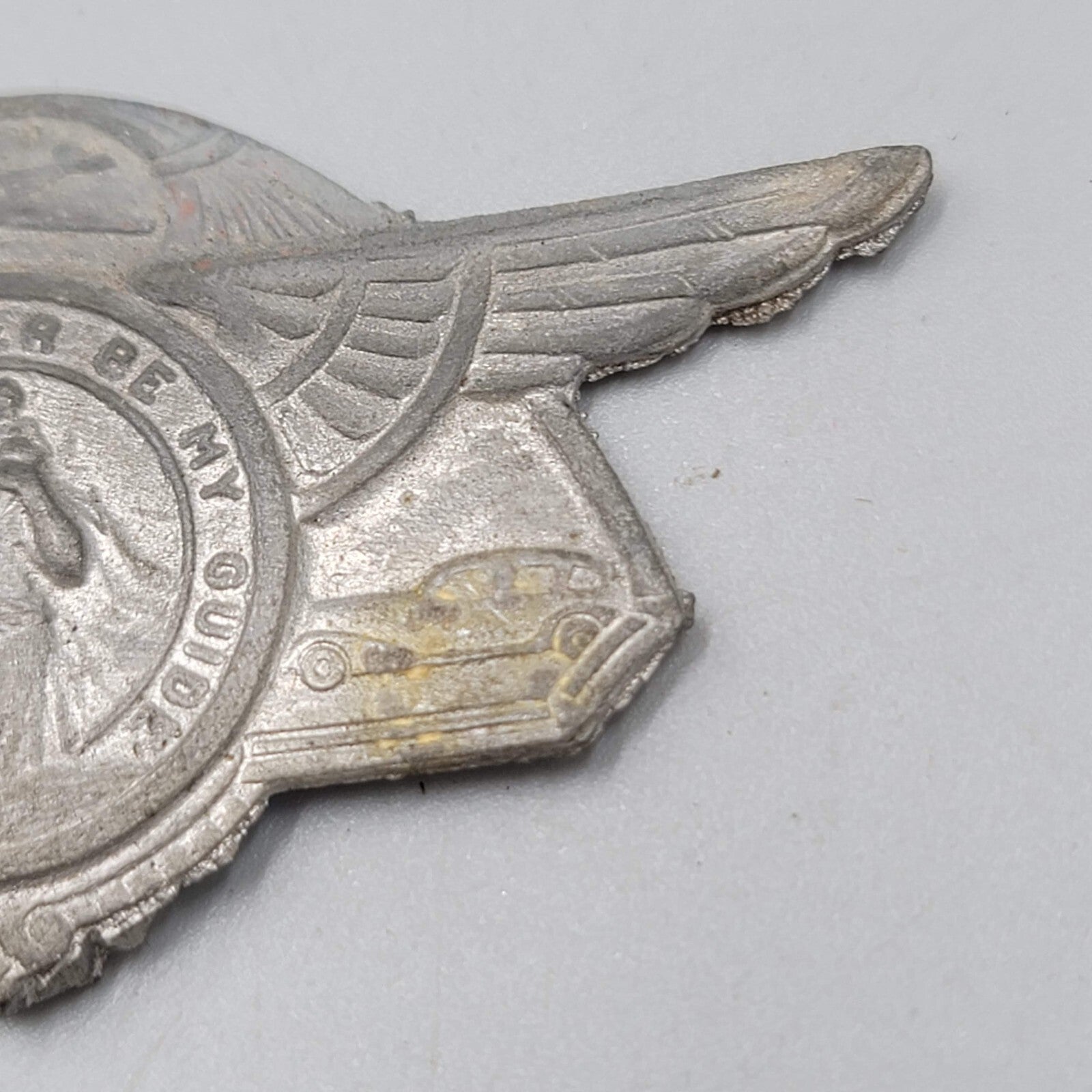 Vintage St Christopher Medal Car Visor Clip Badge Plane Boat Automobile Lot of 2